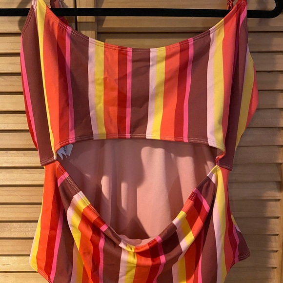 Striped One Piece Bathing Suit - Picture 2 of 4
